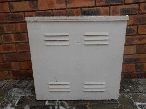 END OF SUMMER SALEVintage White Metal Laundry Container
